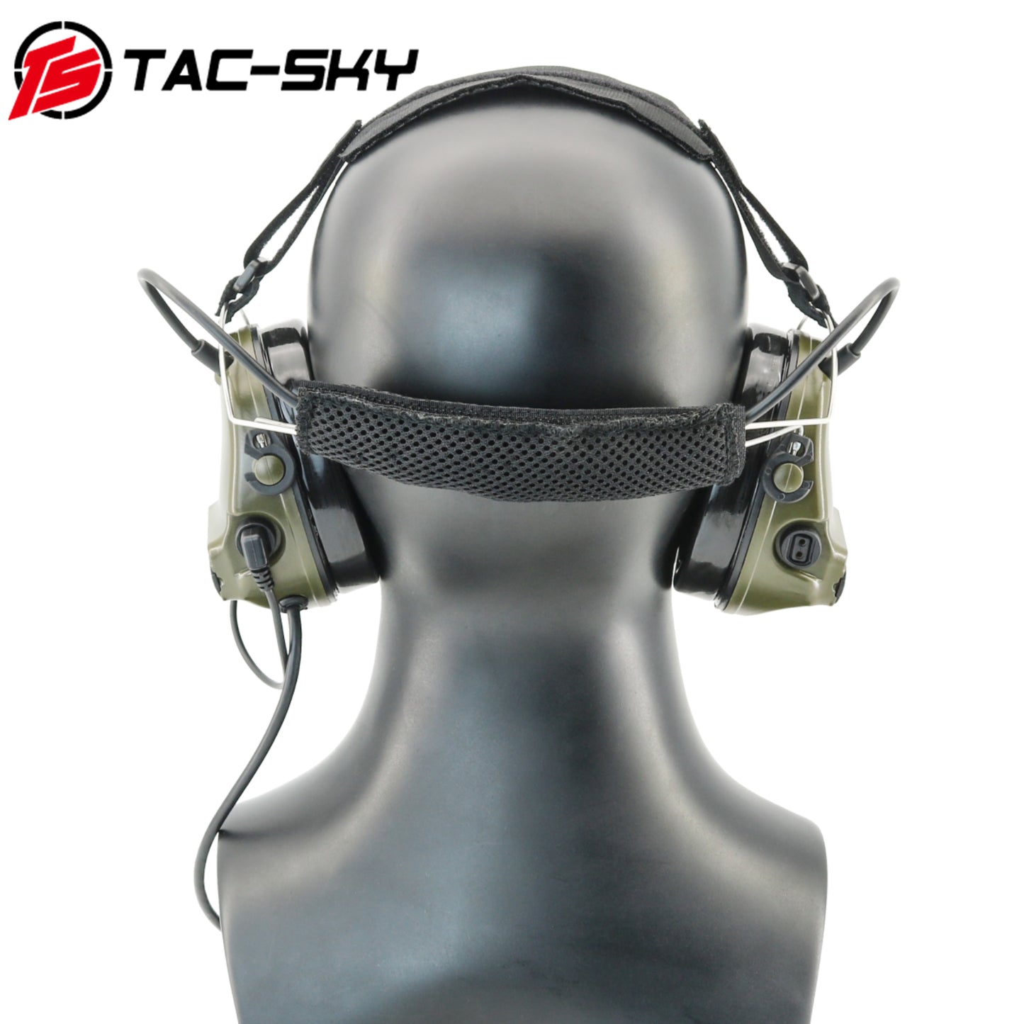 TS TAC-SKY Headband Electronic Hearing Protection Silicone Earmuffs Tactical Headset TSC3 + U94 PTT