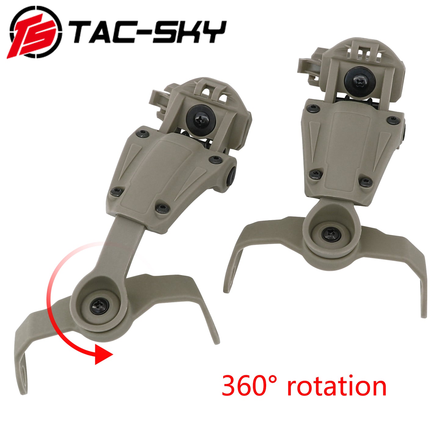 TS TAC-SKY ARC Rail Helmet Mounting Adapter Compatible with Howard Leight Tactical Headset