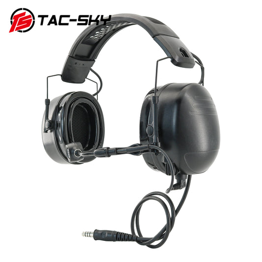 TS TAC-SKY Physical Noise-canceling Hearing Protection Headset Silicone Earmuffs