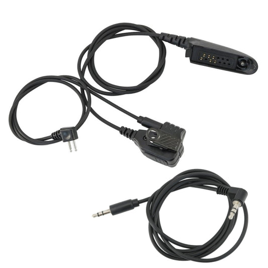 TS TAC-SKY Tactical Microphone PTT 3.5mm/2 Pin Plug Compatible with Motorola GP328 walkie-talkies