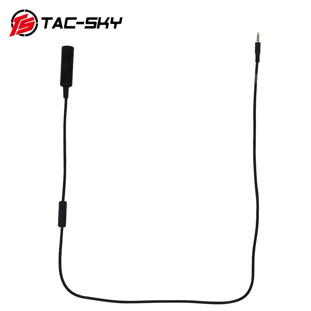 TAC-SKY Tactical Headset Mobile PTT Accessory: 3.5mm Mobile Jack (Suitable for MP3 music adapters for  Apple 15/16/17, Samsung, HTC, etc.)