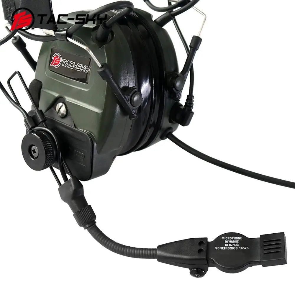 TAC-SKY Tactical for TCI LIBERATOR 1 Silicone Earmuffs Military Hearing Defense Noise Reduction Shooting Headset