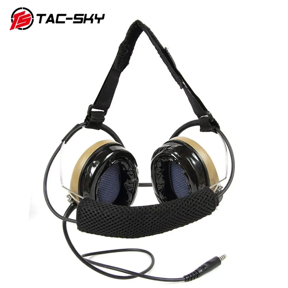 TAC-SKY Tactical for TCI LIBERATOR II Neckband Hearing Protection Shooting Headset for SORDIN Silicone Ear Cups—Civilian Headphones