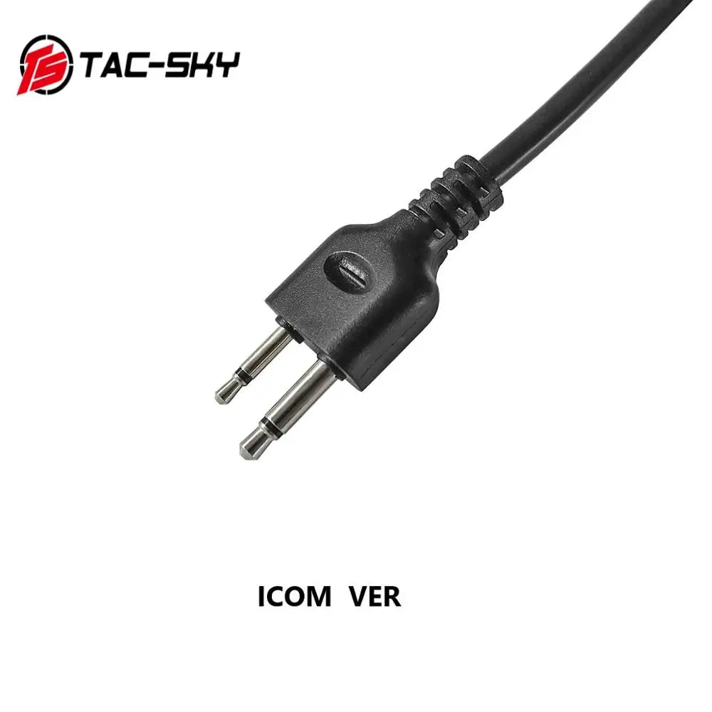 TAC-SKY  Tactical U94 PTT ICOM 2-pin Plug Earphone Accessories Headset Walkie-Talkie Adapter