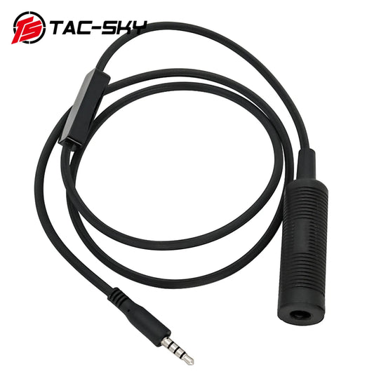 TAC-SKY Tactical Headset Mobile PTT Accessory: 3.5mm Mobile Jack (Suitable for MP3 music adapters for  Apple 15/16/17, Samsung, HTC, etc.)