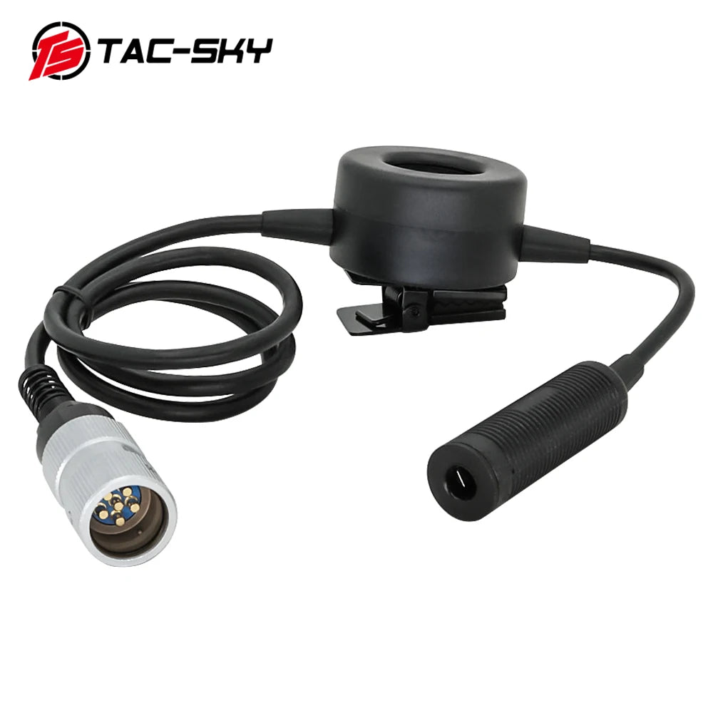 TAC-SKY Tactical Headset Adapter TCI PTT 6-Pin, Compatible with AN/PRC 148 and 152 Radios—Dummy Housing, Dummy Box