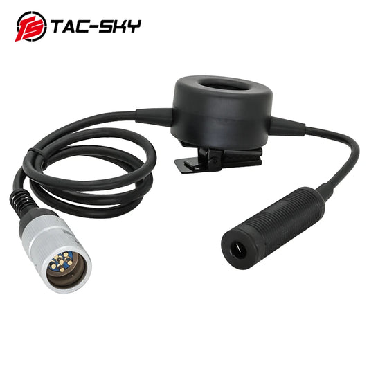 TAC-SKY Tactical Headset Adapter TCI PTT 6-Pin, Compatible with AN/PRC 148 and 152 Radios—Dummy Housing, Dummy Box