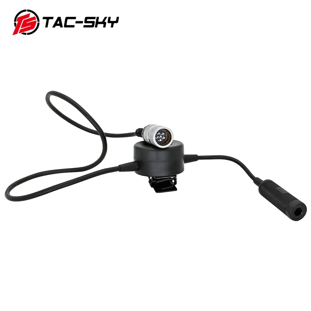 TAC-SKY Tactical Headset Adapter TCI PTT 6-Pin, Compatible with AN/PRC 148 and 152 Radios—Dummy Housing, Dummy Box