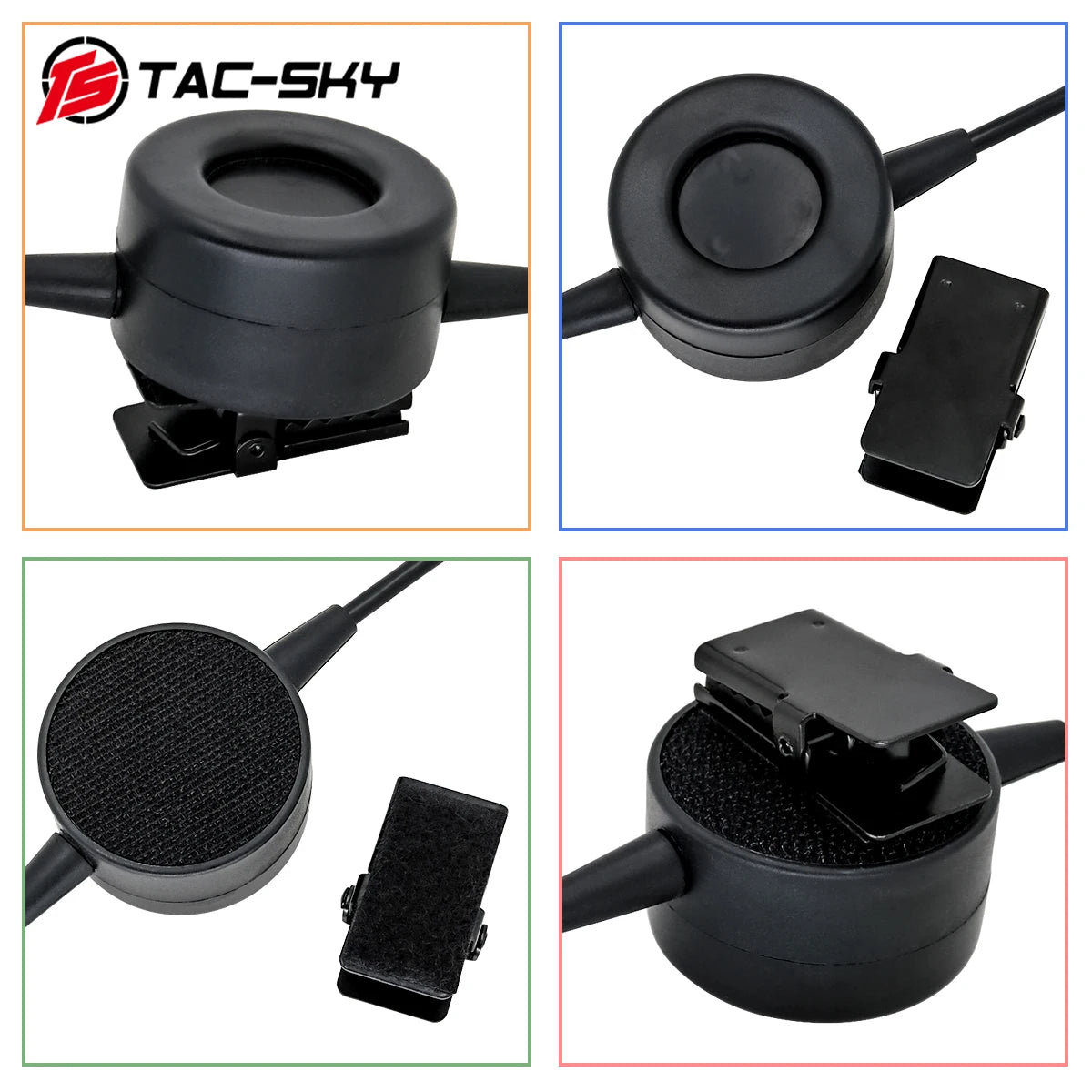 TAC-SKY Tactical PTT TCI PTT Headset Adapter is Suitable for Electronic Protective Earmuffs Hunting Shooting  Headset