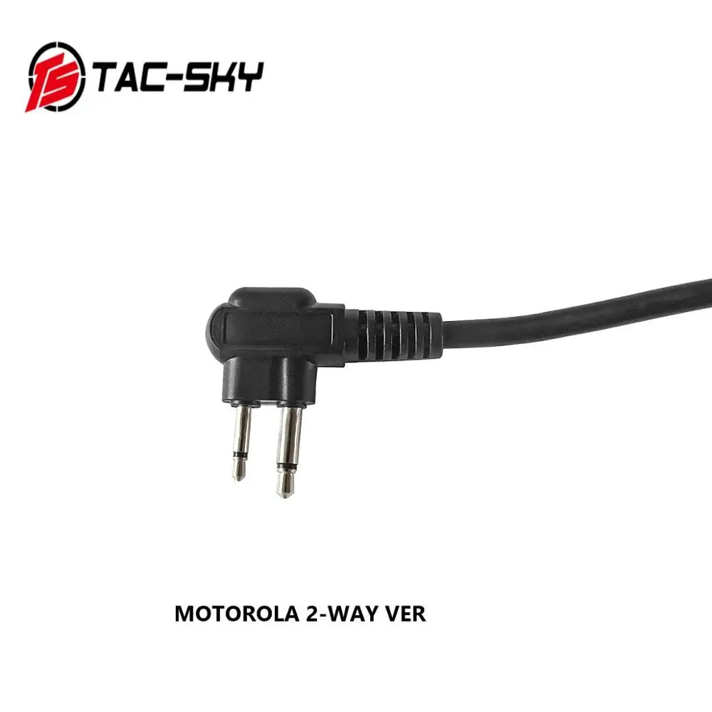 TAC-SKY Tactical U94 PTT for MOTOROLA 2-WAY VER 2Pin Plug Earphone Accessories PTT U94 Headset Walkie-Talkie Apter