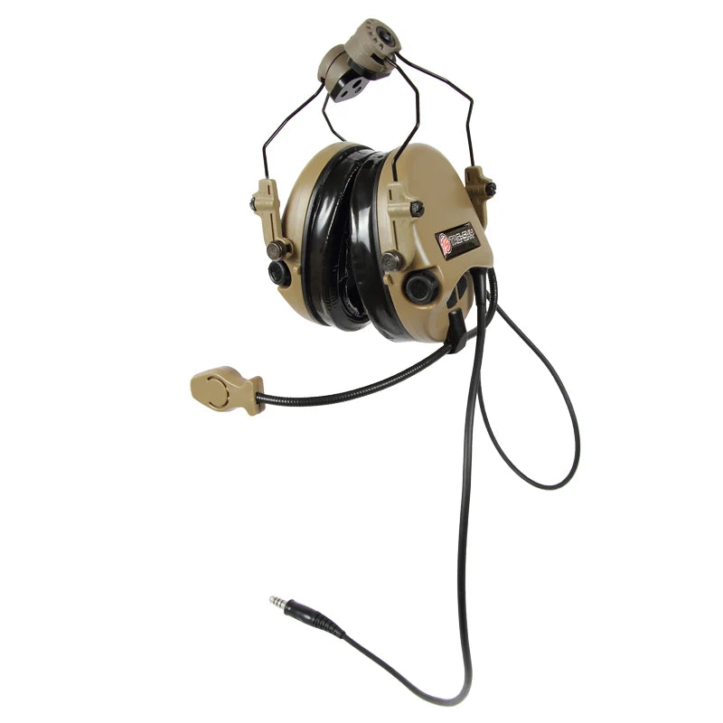 TAC-SKY Tactical Headset for TEA Hi-Threat Silicone Over-Ear Hearing Protection Noise Canceling Pickup Headphones