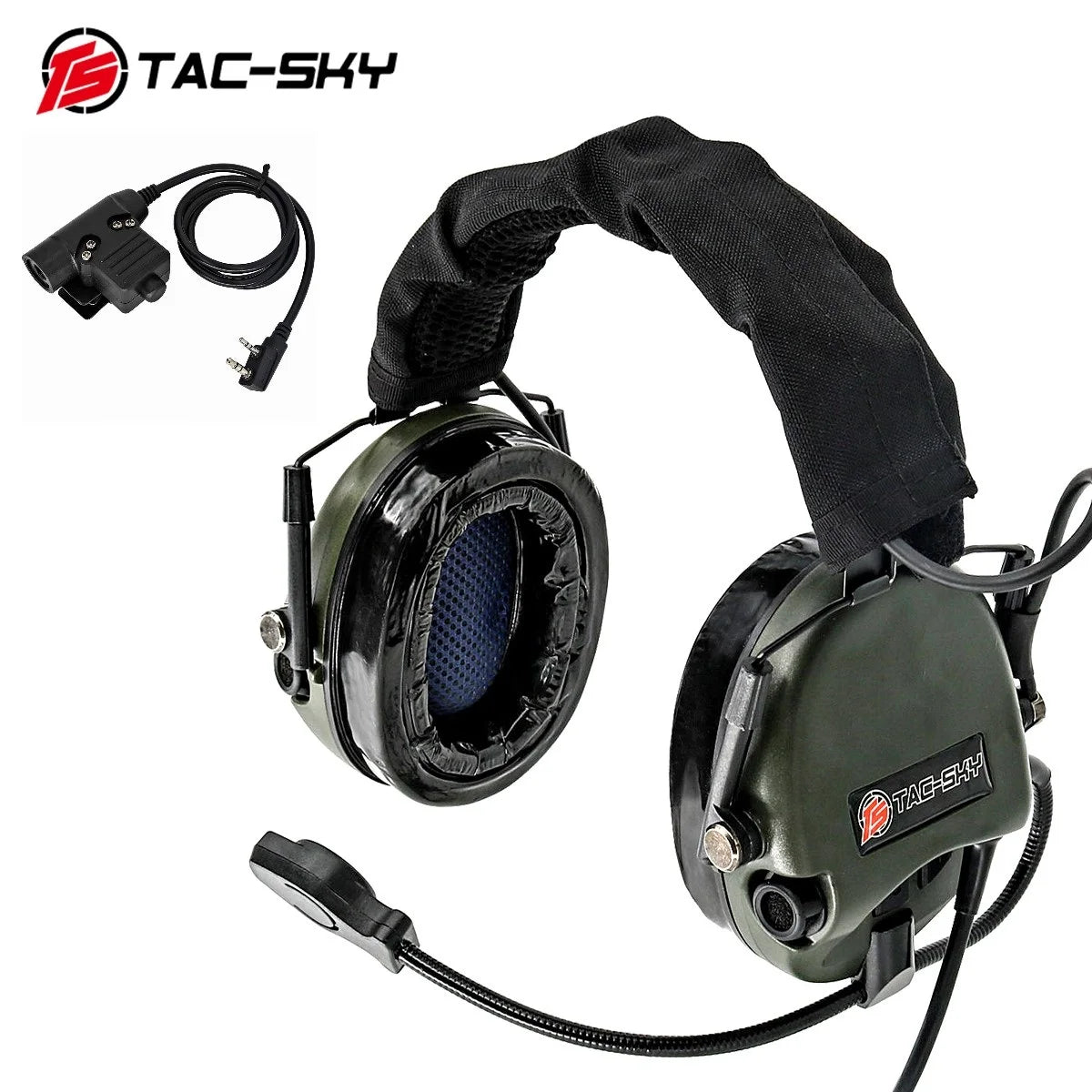 TAC-SKY Tactical for TEA Threat Tier Headset with Silicone Ear Cups, Suitable for Airsoft Hunting and Shooting