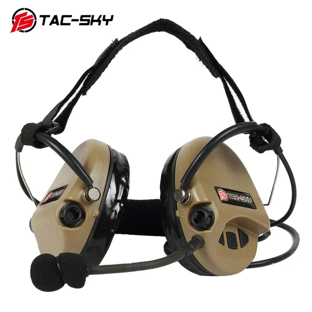 TAC-SKY Tactical for TCI LIBERATOR II Neckband Hearing Protection Shooting Headset for SORDIN Silicone Ear Cups—Civilian Headphones