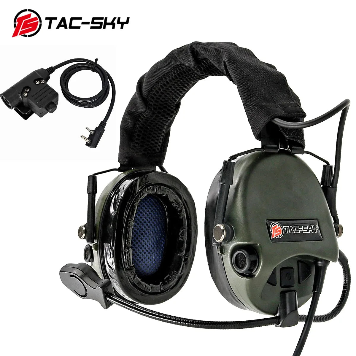 TAC-SKY Tactical for TEA Threat Tier Headset with Silicone Ear Cups, Suitable for Airsoft Hunting and Shooting