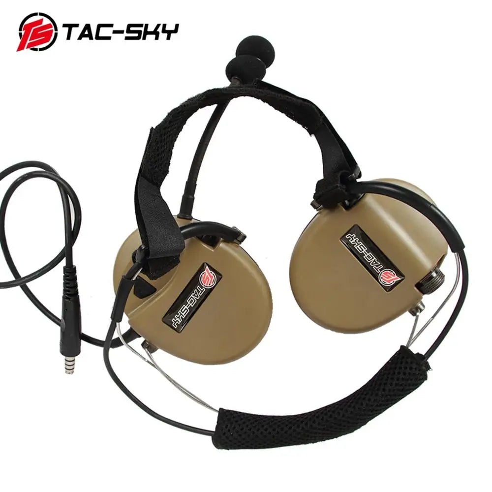 TAC-SKY Tactical for TCI LIBERATOR II Neckband Hearing Protection Shooting Headset for SORDIN Silicone Ear Cups—Civilian Headphones