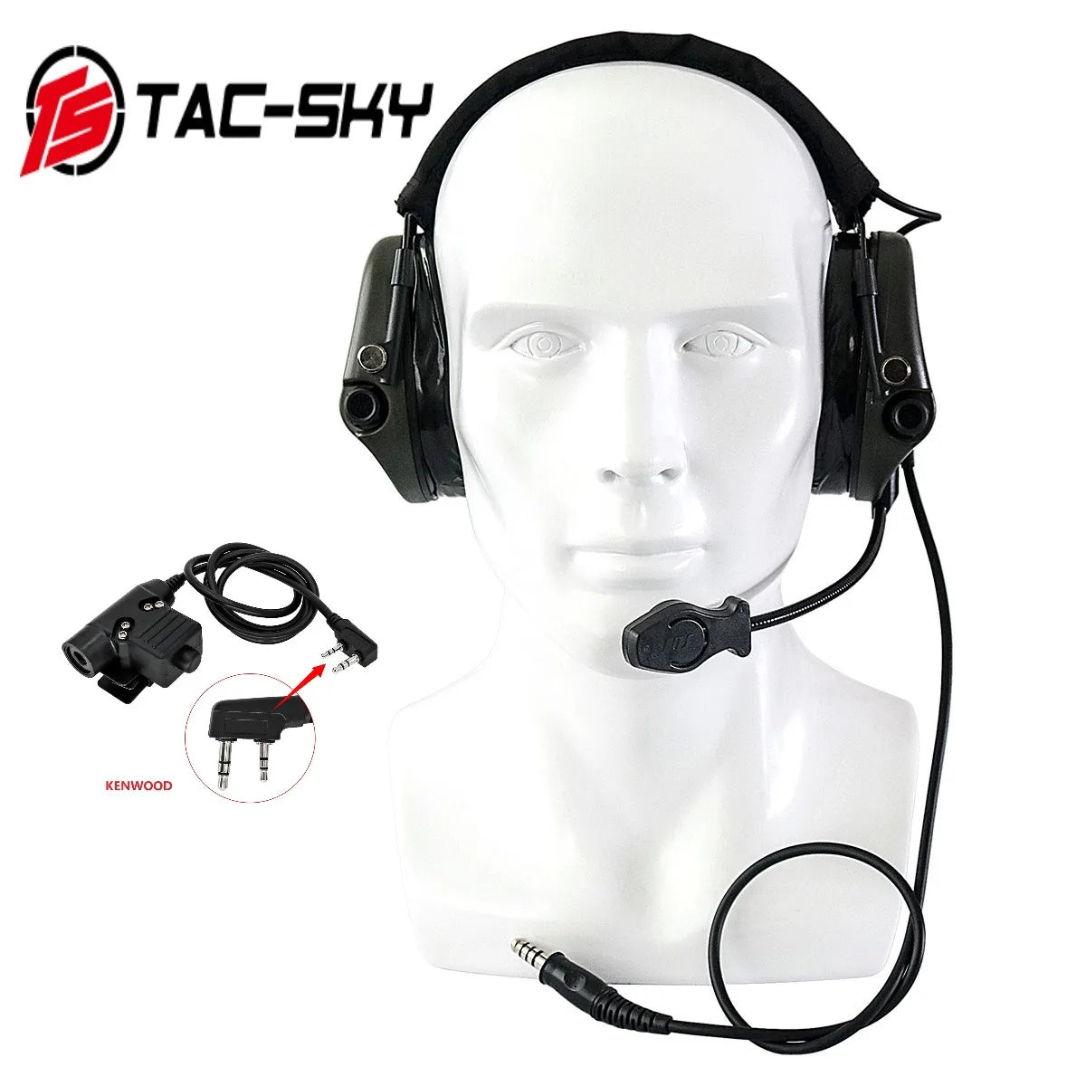 TAC-SKY Tactical for TEA Threat Tier Headset with Silicone Ear Cups, Suitable for Airsoft Hunting and Shooting