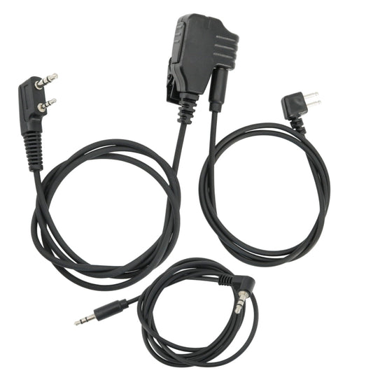 TS TAC-SKY PTT with Microphone Compatible with Comta II/III IPSC Tactical Headset Version or 3.5mm