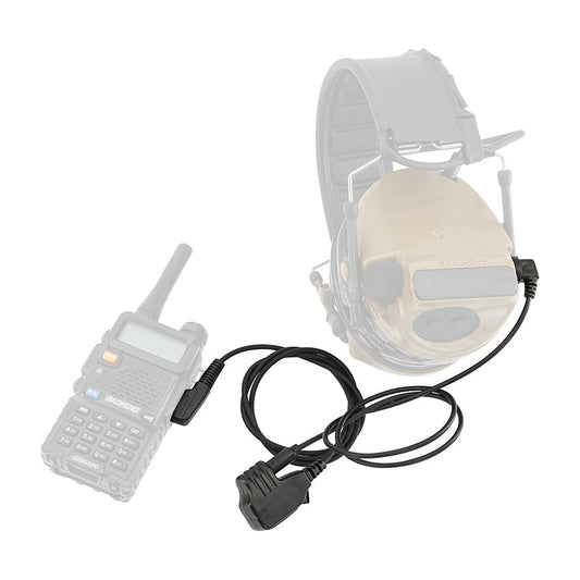 TS TAC-SKY Headset Microphone PTT K 2 Pin Plug to 2 Pin Plug Compatible with C2/C3 for Baofen intercom