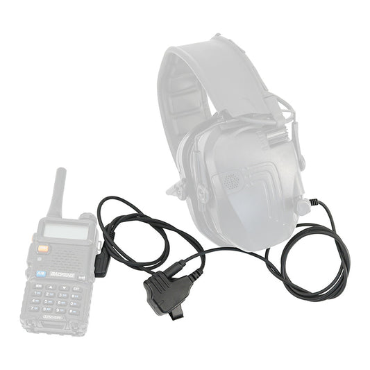 TS TAC-SKY Headset Microphone PTT 3.5mm Plug to K 2 Pin Plug for Baofen intercom