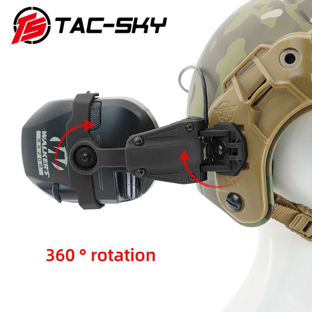 TS TAC-SKY M-lok Rail Helmet Mounting Compatible with Walkers Razor Tactical Headset