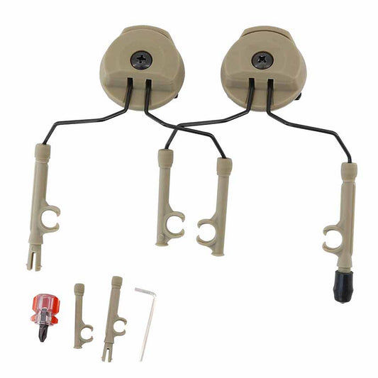 TS TAC-SKY Helmet Mount Compatible with MTEK MLOK Helmet Rail for C2/C3 Tactical Headset