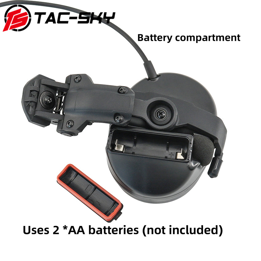TS TAC-SKY 2.0 Mlok Rail Helmet Mounting C2 Tactical Headset Hearing Protection + U94 PTT