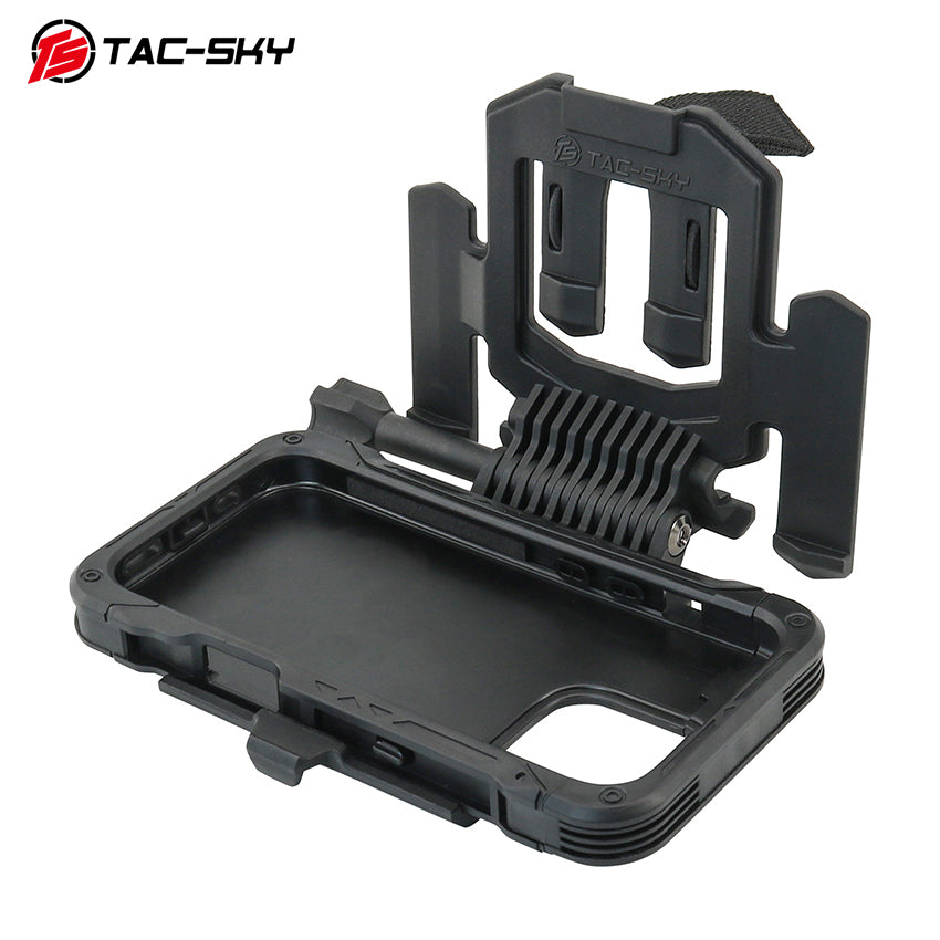 TS TAC-SKY MOLLE Tactical Vest Flip Phone Case, Heavy Duty Flap Cover Phone Holster Pouch Compatible with iPhone 16/16 Plus/16 Pro/16 Pro Max, Wear Resistant Shockproof Outdoor Hunting Camping Military Gear