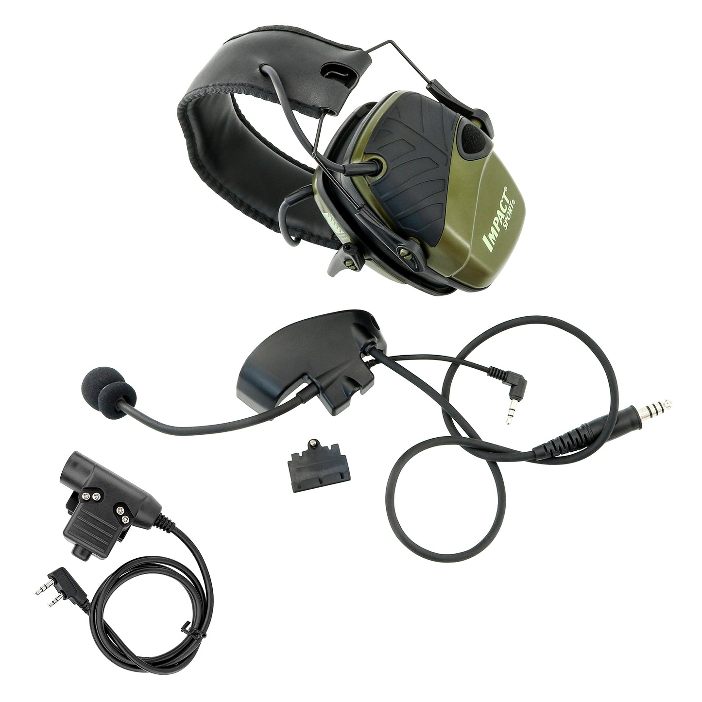 TAC-SKY Microphone & PTT for Howard Leight Impact Sports Noise Cancelling Headphones Airsoft