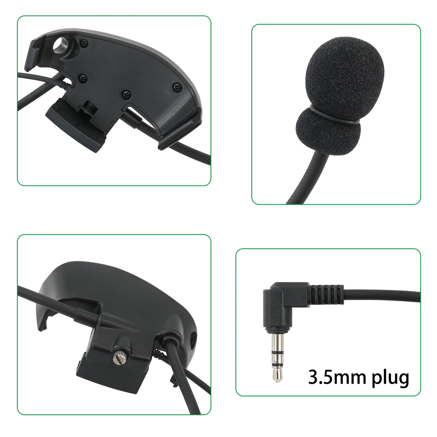 TAC-SKY Microphone & PTT for Howard Leight Impact Sports Noise Cancelling Headphones Airsoft