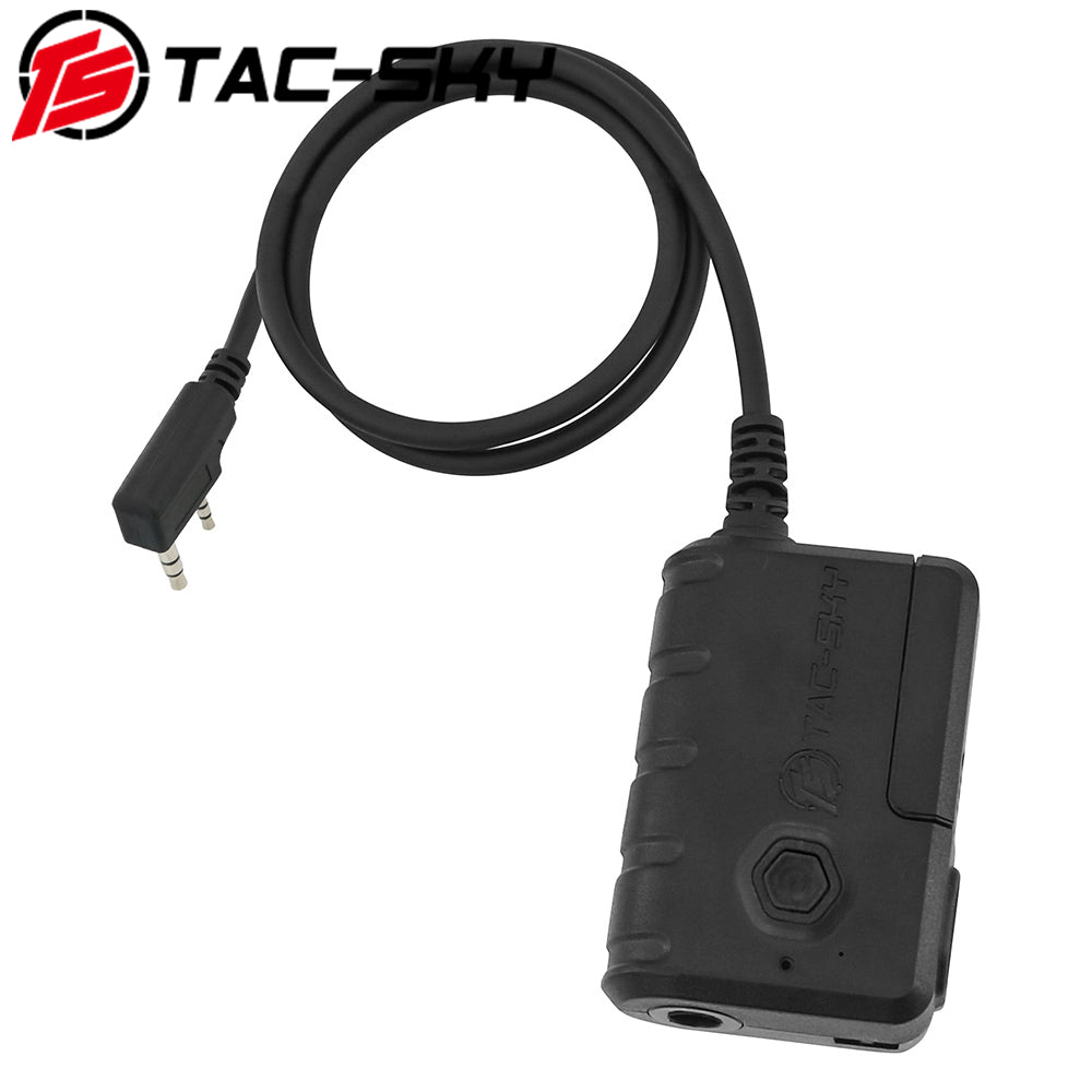 TS TAC-SKY Tactical Headset Extension Cable PTT Adapter with Bluetooth