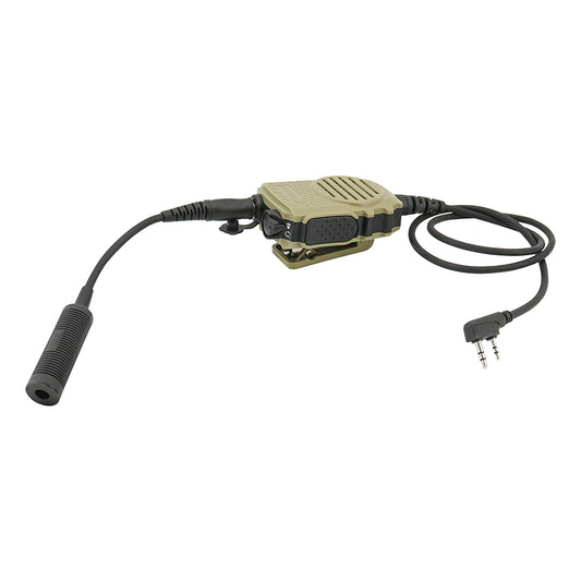 TS TAC-SKY Tactical Handheld Microphone PTT 3.5mm Jack/K 2 Pin Plug Compatible with Comta II/III Headset