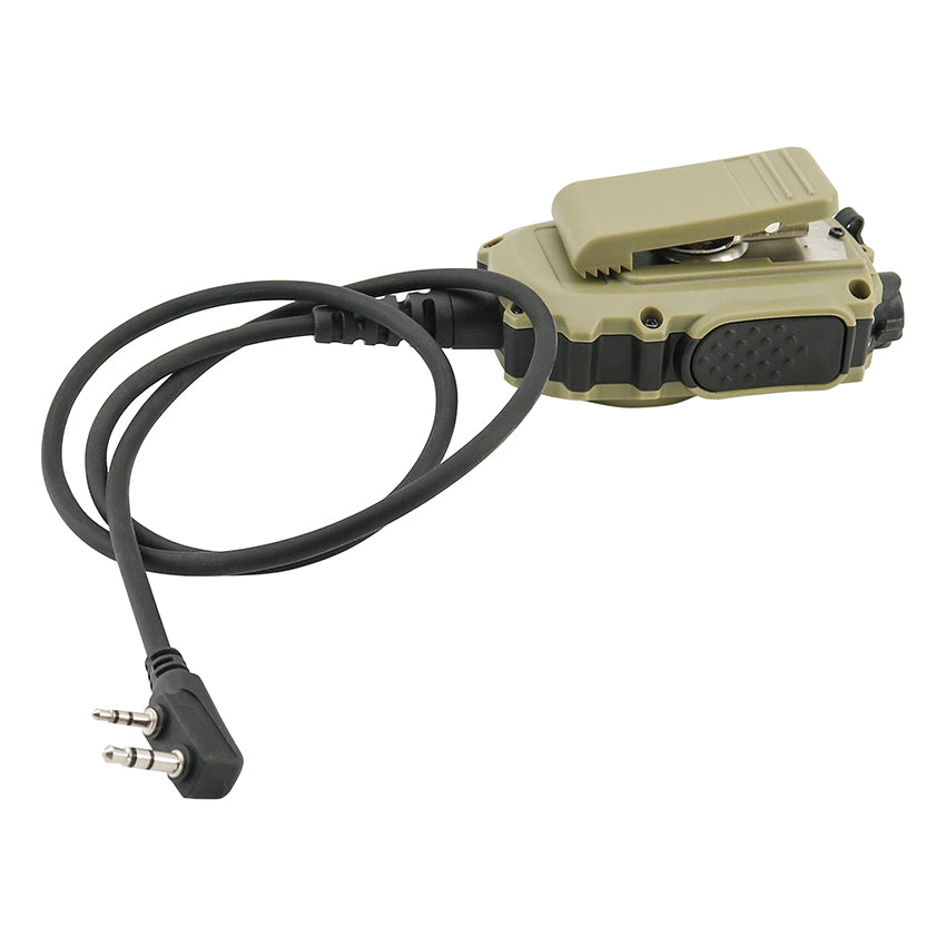 TS TAC-SKY Tactical Handheld Microphone PTT 3.5mm Jack/K 2 Pin Plug Compatible with Comta II/III Headset