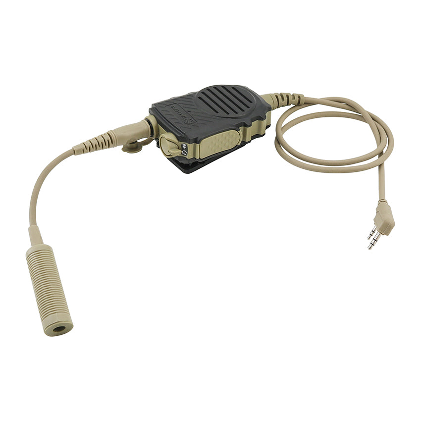 TS TAC-SKY Tactical Handheld Microphone PTT 3.5mm Jack/K 2 Pin Plug Compatible with Comta II/III Headset