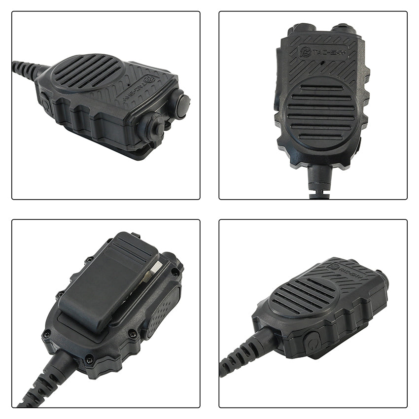 TS TAC-SKY TAC303 Tactical Communication Headset with ARC Rail Helmet Mounting Noise Reduction Hearing Protection Silicone EarMuffs + PTT