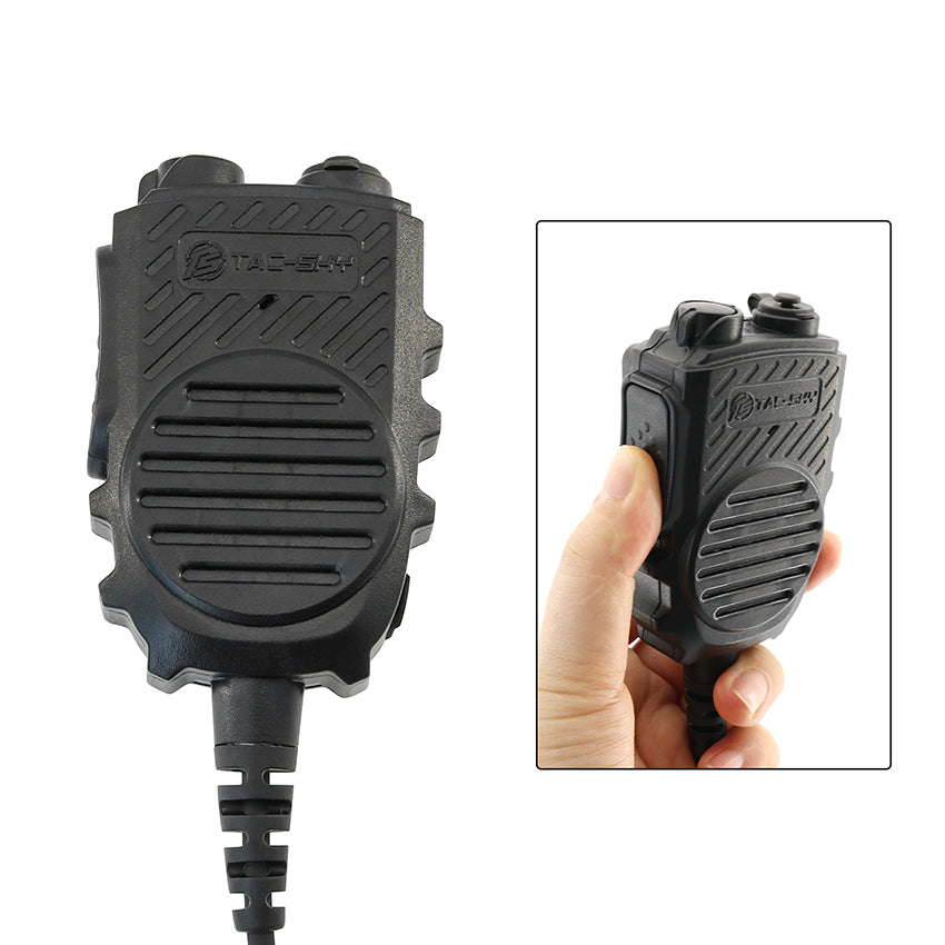 TS TAC-SKY TAC303 Tactical Communication Headset with ARC Rail Helmet Mounting Noise Reduction Hearing Protection Silicone EarMuffs + PTT