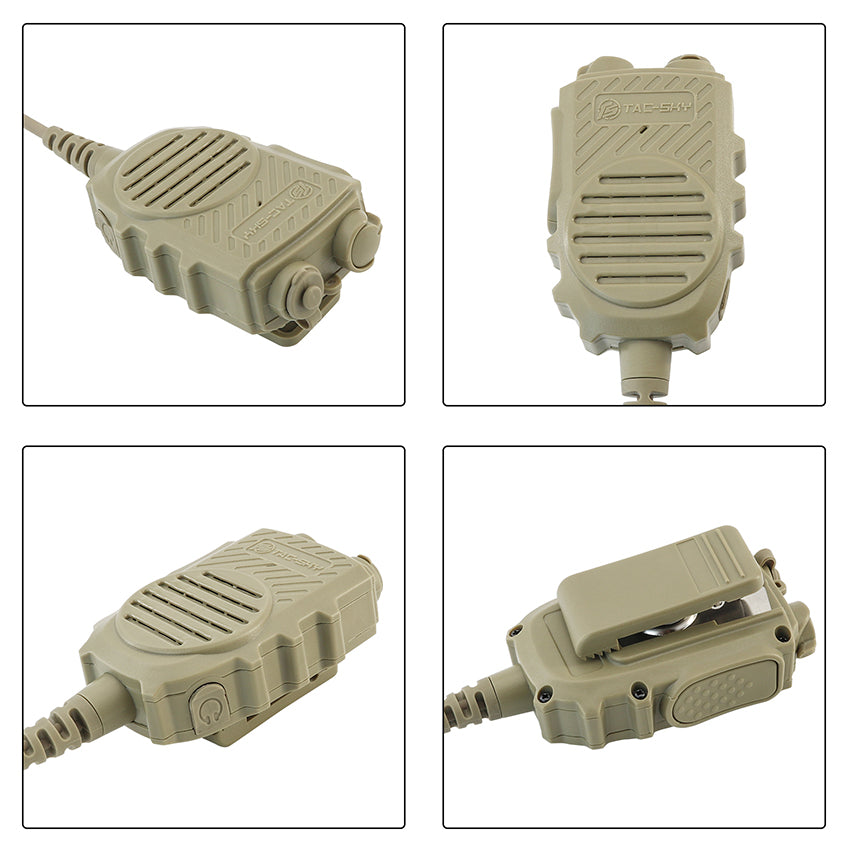 TS TAC-SKY Tactical Handheld Microphone PTT K 2 Pin Plug for 7.00mm Plug Headset