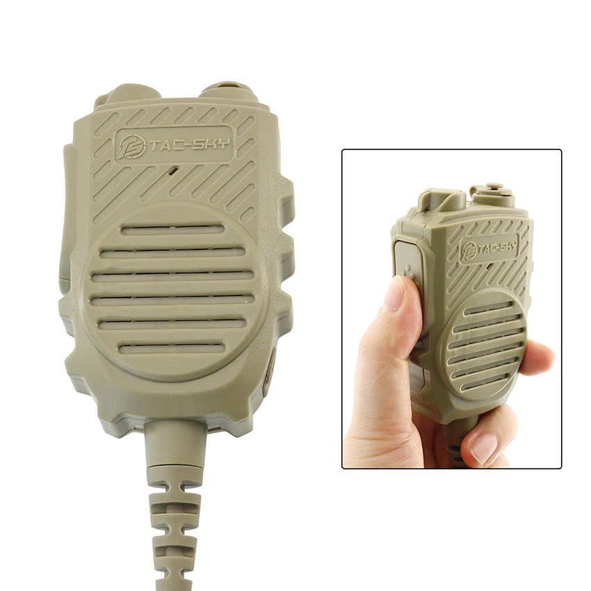 TS TAC-SKY Tactical Handheld Microphone PTT K 2 Pin Plug for 7.00mm Plug Headset