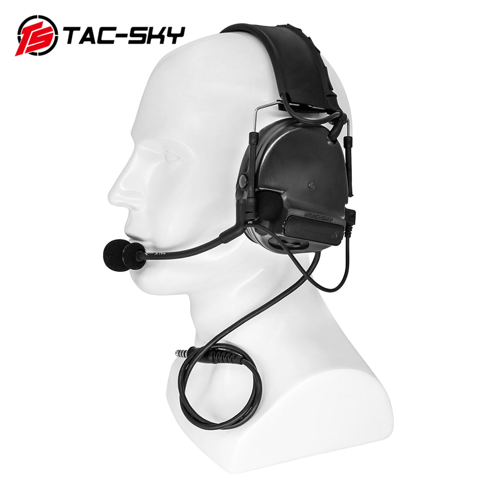 TS TAC-SKY TSC3 Tactical Headset Hearing Protection Noise-canceling Airsoft Protective Gear with Microphone + PTT