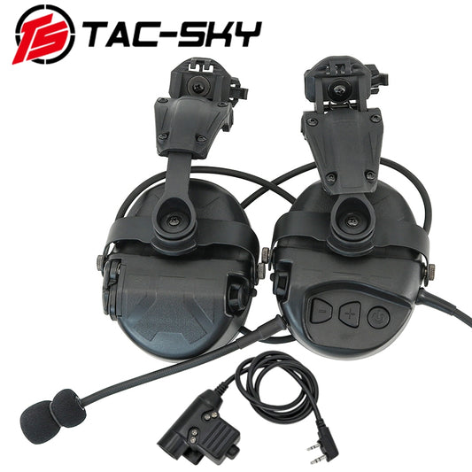 TS TAC-SKY ARC Rail Helmet Bracket Noise Canceling Tactical Headset TAC-L + U94 PTT