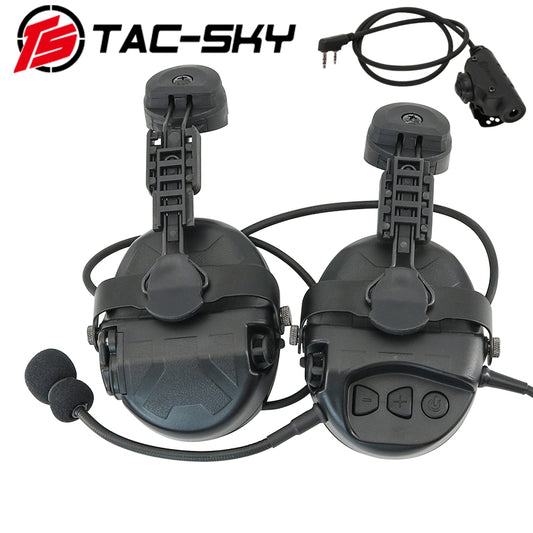 TS TAC-SKY ARC Rail Helmet Bracket Noise Canceling Tactical Headset TAC-L + V2 PTT