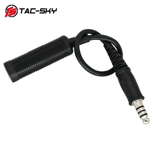 TAC-SKY Tactical Headset PTT Adapter Cable, Military-Grade 7.0 mm Plug for  U-174 NATO/Military-to-Civilian Cable Plugs