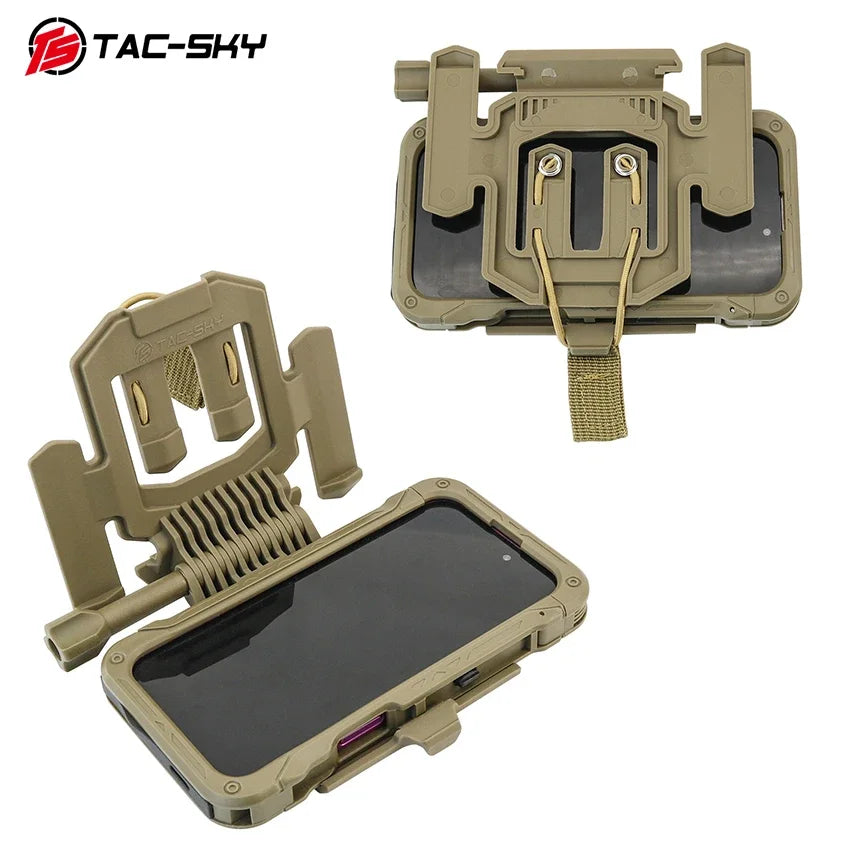 TAC-SKY Tactical MOLLE Vest Phone Mount Compatible with iPhone 16 Pro Max  for tactical navigation and hunting