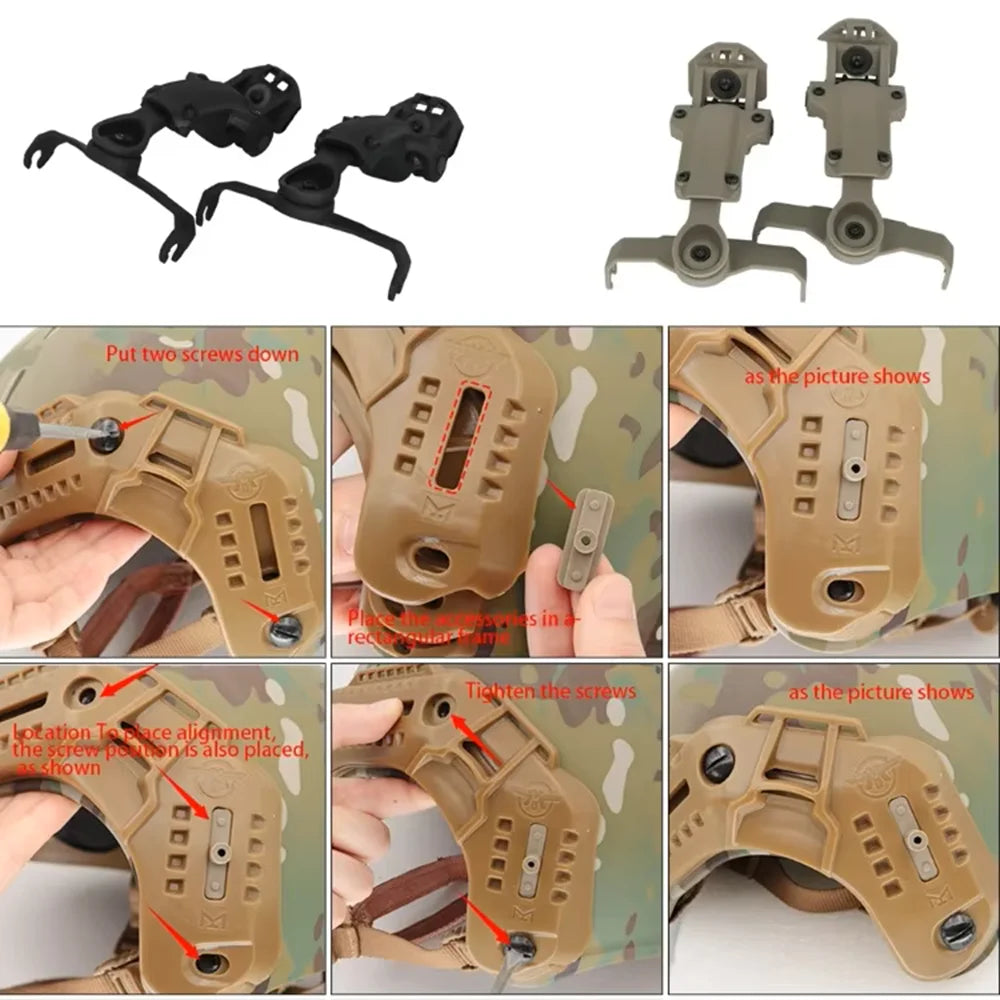 TAC-SKY Tactical Helmet Rail Adapter Mlok Mount Compatible With SORDIN HEADSET  Airsoft Shooting