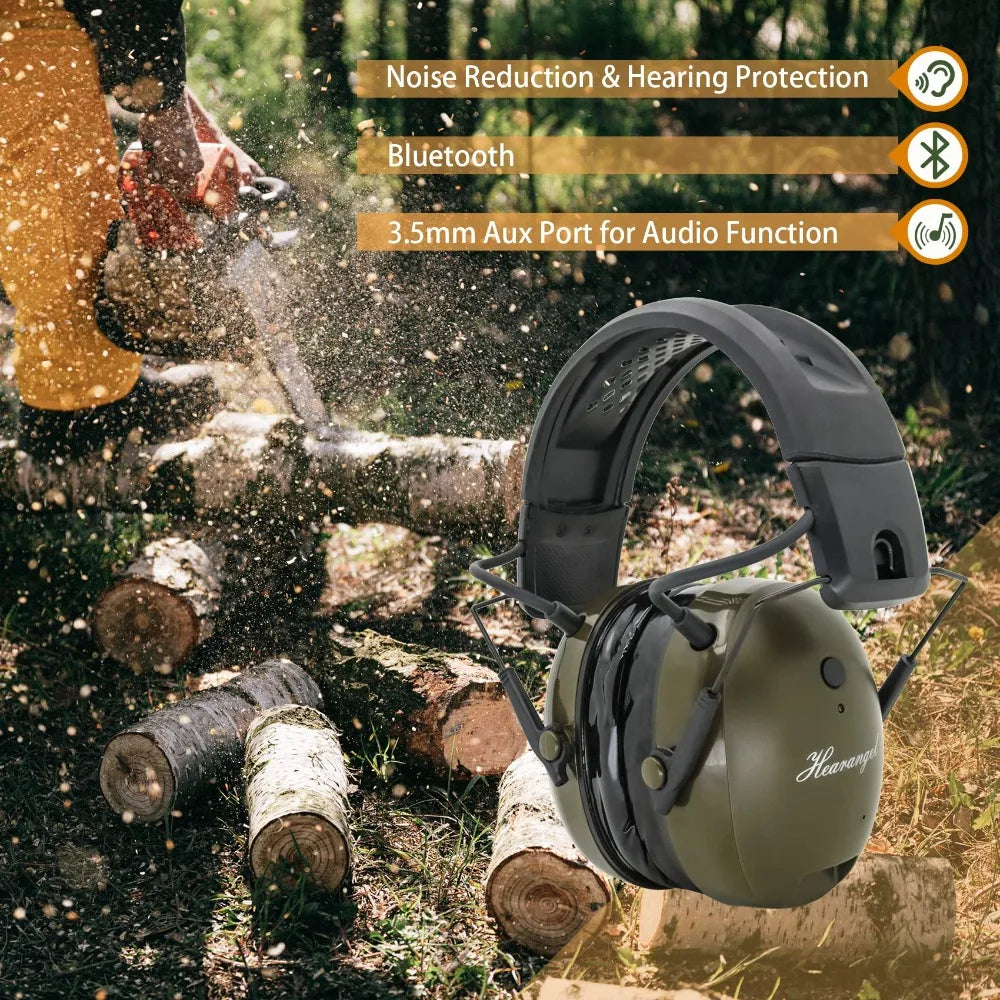 TAC-SKY  Tactical Electronic Hearing Protector Headphone, Hearing Protection with Bluetooth 100 Ideal for Noise Occasions