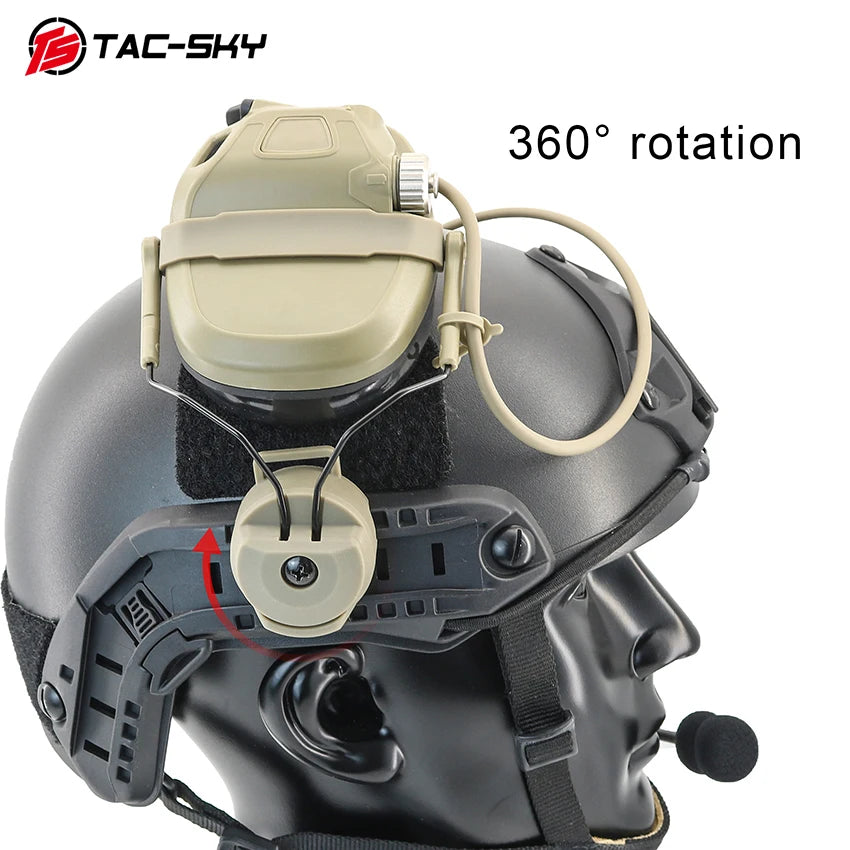TAC-SKY Tactical Headset Mount Designed for ARC-rail Helmets Compatible with AMP Tactical Headsets