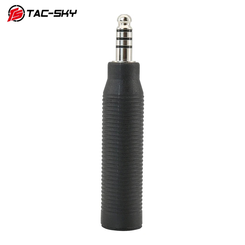 TAC-SKY Tactical Headset PTT Adapter Cable, Military-Grade 7.0 mm Plug for  U-174 NATO/Military-to-Civilian Cable Plugs