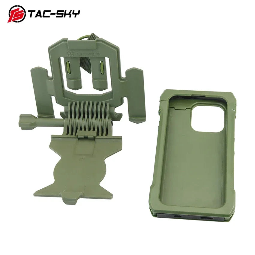 TAC-SKY Tactical Outdoor Shooting Game Phone Case Compatible with MOLLE Vest Mounting, Fits IPhone 14 and 15