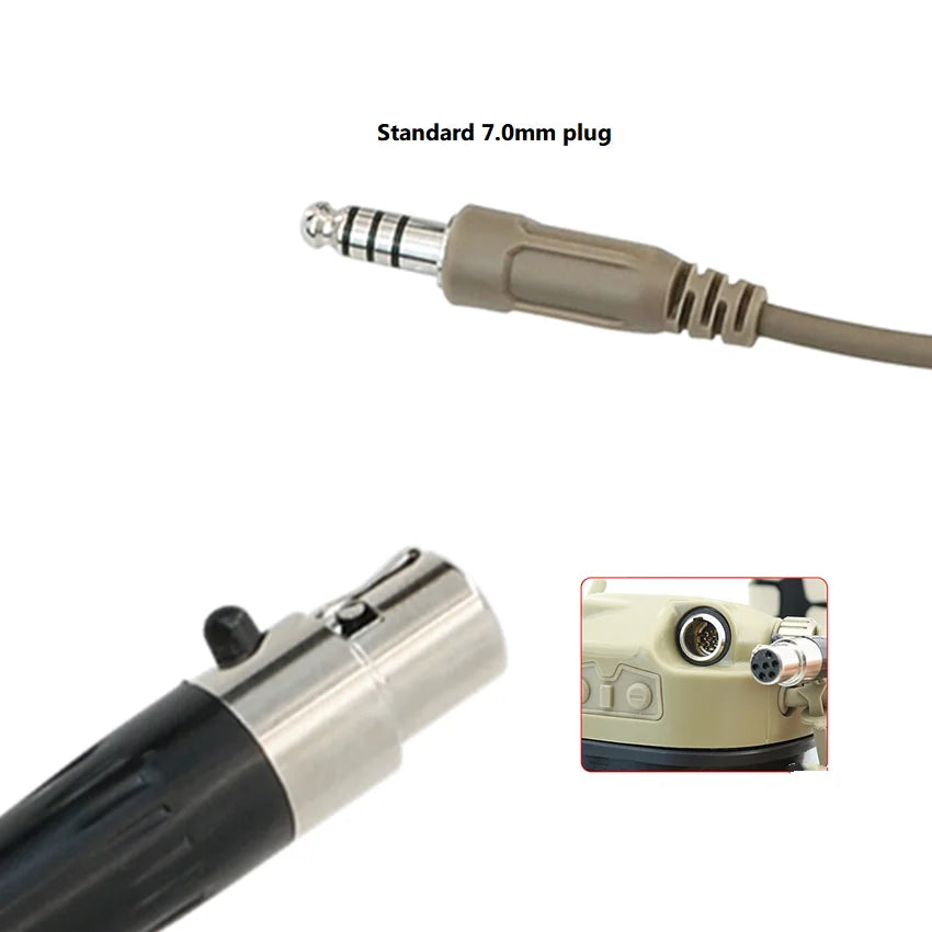 TAC-SKY AMP Dual Headset Adapter Cable—for TACSKY AMP Headphones Not Compatible with FCS AMP Headphones.