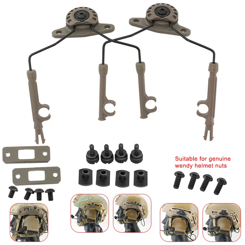 TAC-SKY Tactical Helmet Rail Adapter (ARC Rail / MLOK Rail / WENDY Rail) MARK 2.0 Bracket For COMTA Series Tactical Headsets