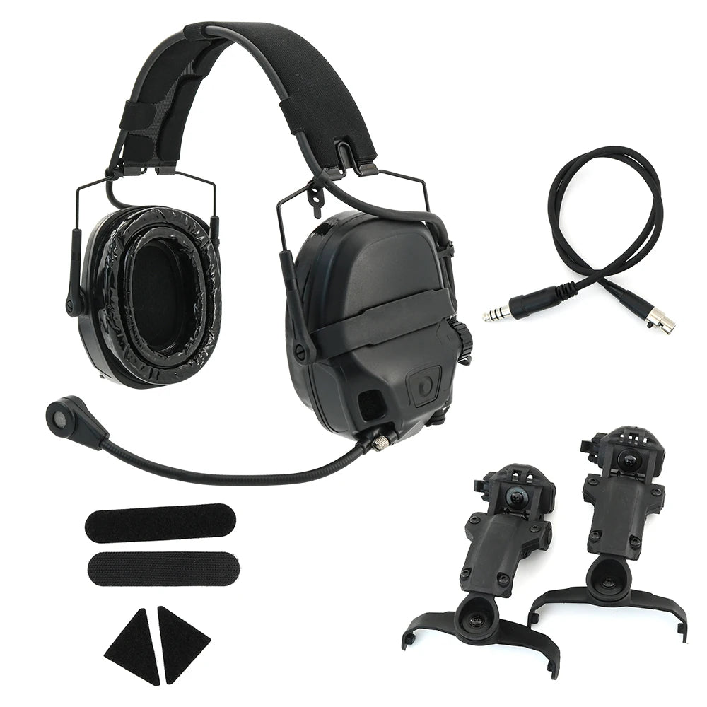 TAC-SKY Tactical ARC Rail-Mounted Single-Channel AMP Communication Headset, Suitable for Hunting and air Shooting